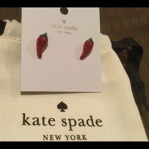 kate spade Extra Spicy Chili Pepper Stud Earrings